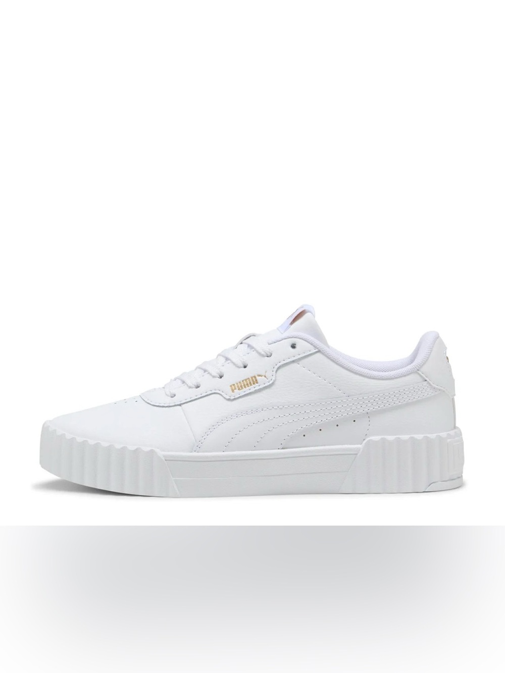Puma Carina 3.0 Street Sneakers Women's US Size 10 All White Shoe Low-Top